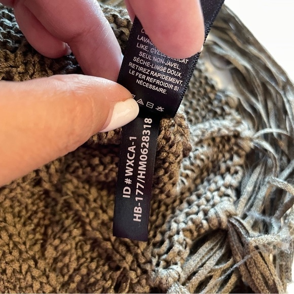 Harve Benard Green Fringe Sleeveless Loose Knit Fringe Sweater Cover Up Size XL - Picture 11 of 14